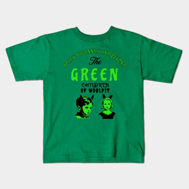 The Green Children of Woolpit Kids T-Shirt by Scary Savannah and Beyond